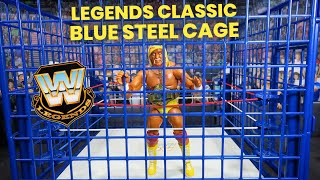 WWE Mattel Legends Target Exclusive Classic Blue Steel Cage & Ring Playset Review!