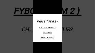 FY electronics logic families sem 2 #fullchapter #important #sppu #study