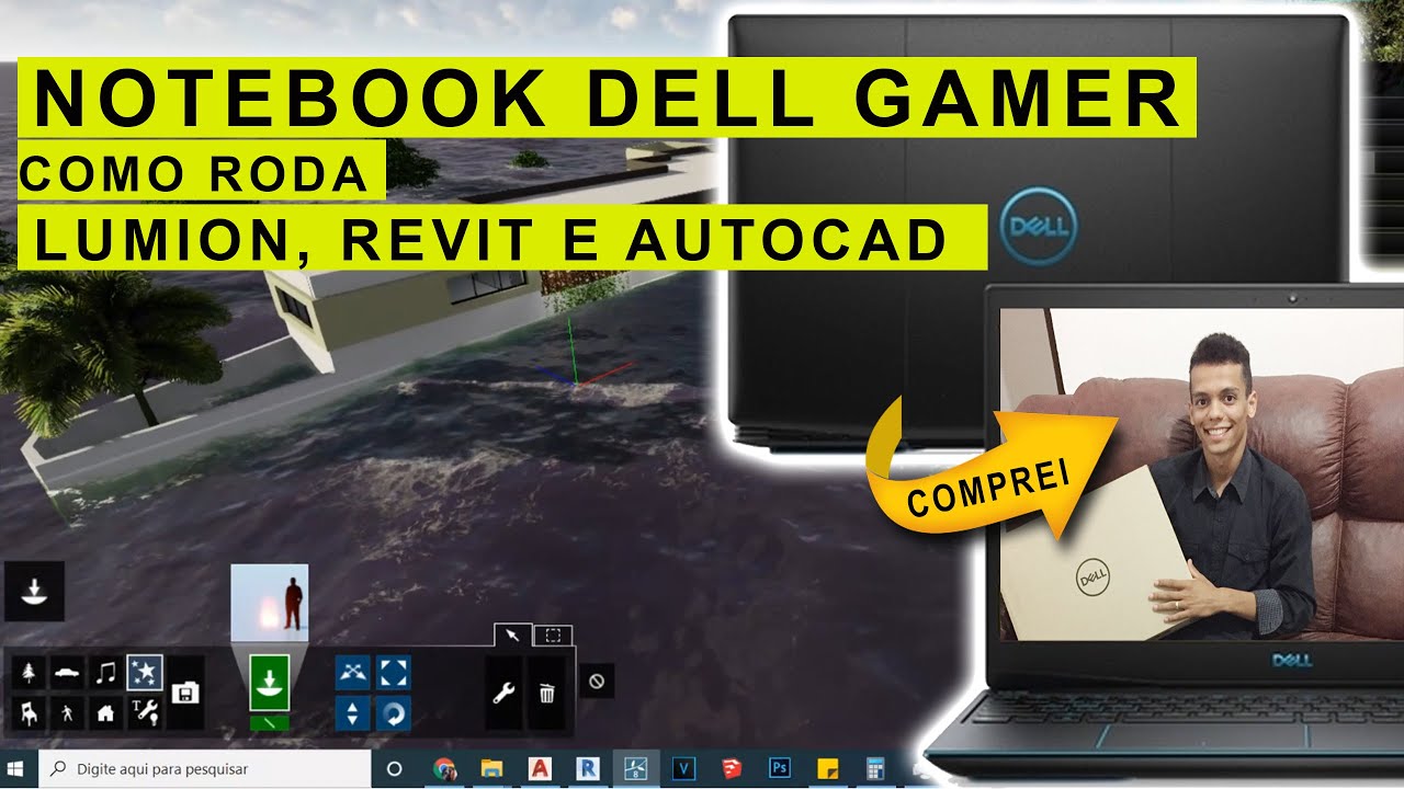 Como roda LUMION, REVIT E AUTOCAD no Dell G3 Intel Core i7 8GB