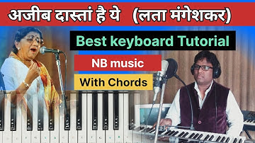 अजीब दास्तां है ये | Ajeeb Dastan hai ye | Keyboard  Piano Tutorial  | Lata mangeshkar | NB music |