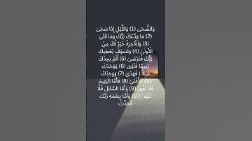 #سورة_الضحى #القرآن_الكريم #الضحي