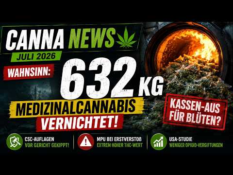 Canna News Juli 2026: Kassen-Aus für Blüten, MPU & 632 Kilo Medizin vernichtet!