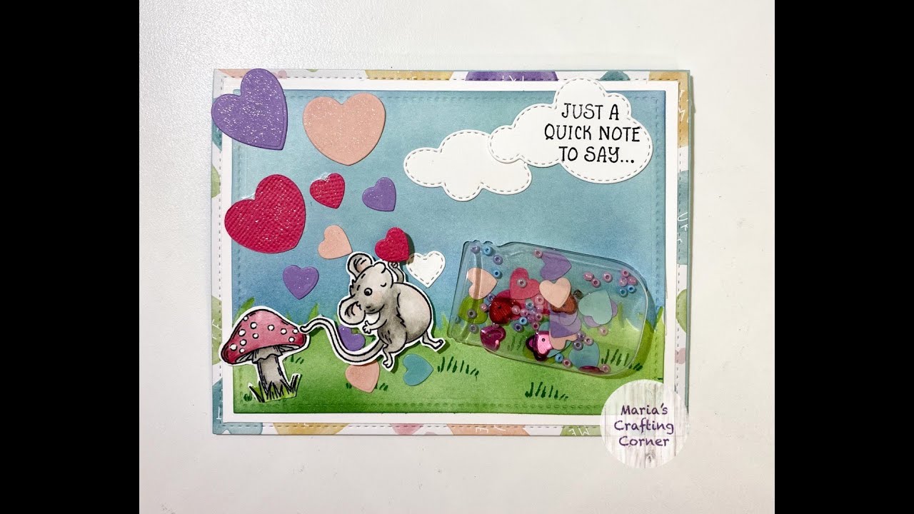 Simple shaker card with Stampin'Up shaker domes!