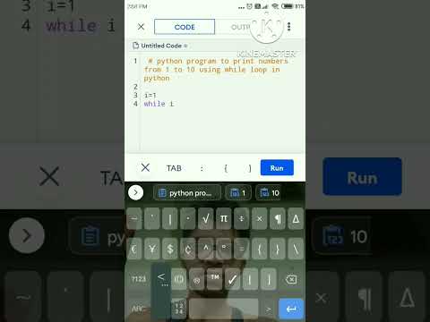 python program to print numbers from 1 to 10 using while loop. #shorts ...