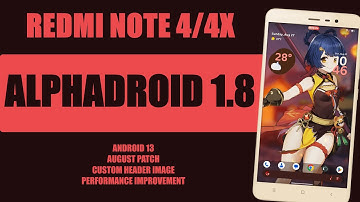 AlphaDroid 1.8 Official Update Ft. Redmi Note 4/4X | August Patch|Custom Header Image & Performance!