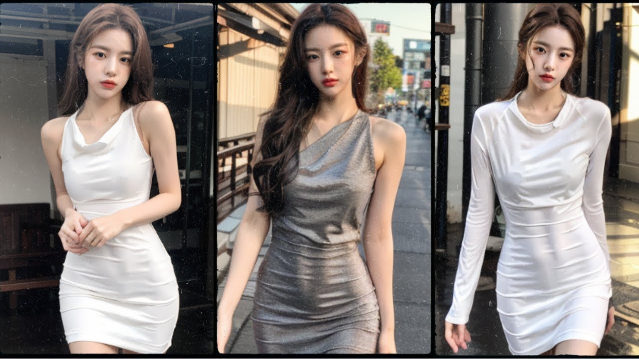 Korean Girl in Tight Dress | 4K AI LOOKBOOK - YouTube