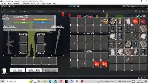 sistema de inventário Completo  Na #unity