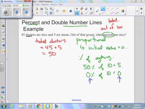 Double Number Line and Percent