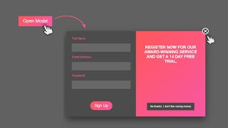 Animated Sign Up Form Using HTML CSS & JS | CSS Sign Up Form Design
