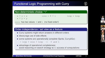 Michael Hanus - A Set Oriented View of Logic Programming