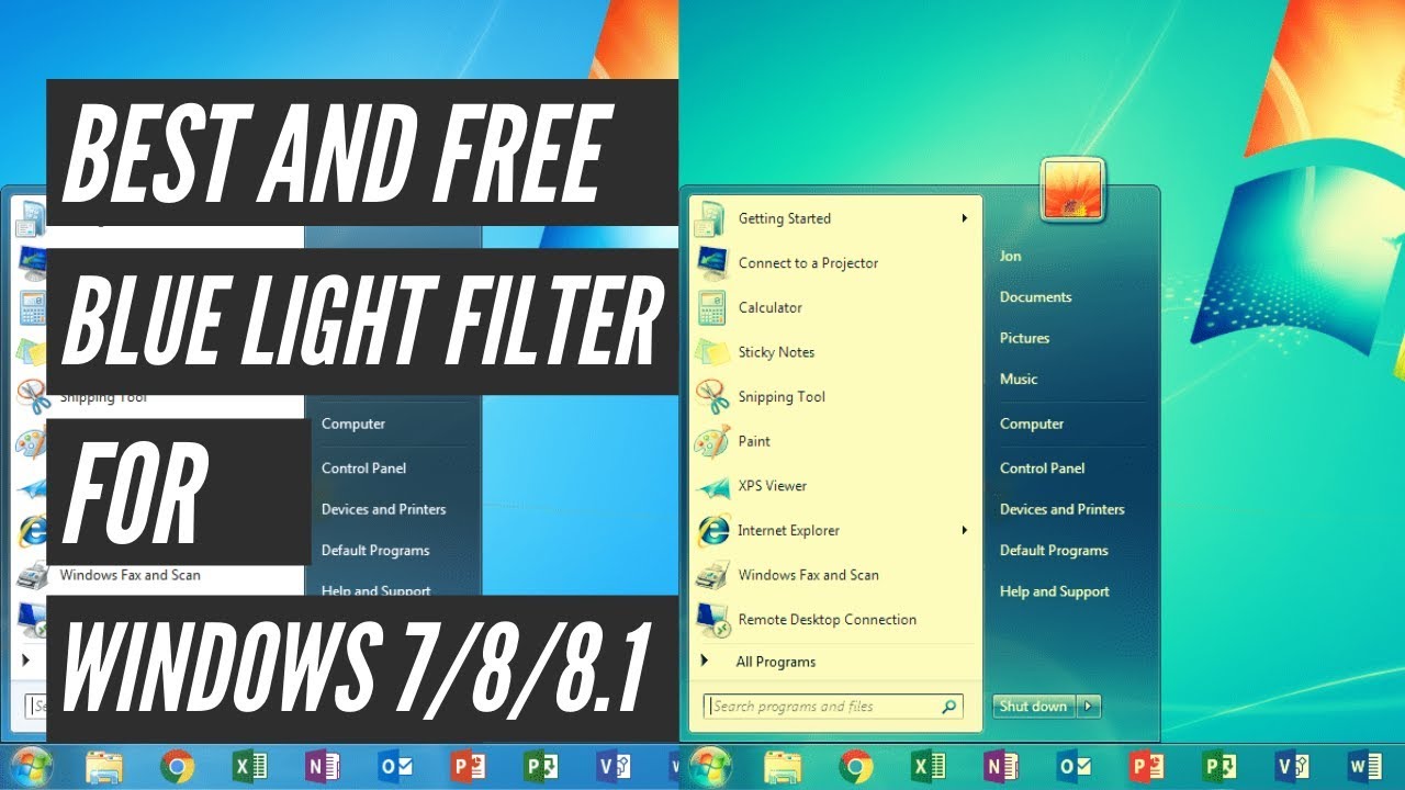 How To Use Night Light In Windows 7 | Best Blue Light Filter For Windows 7  | Reduce Blue Light Win 7 - Youtube