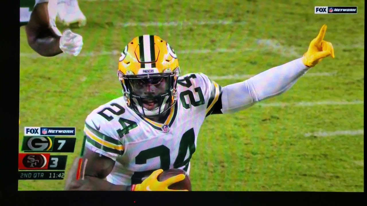 Raven Greene #24 interception Packers/49ers