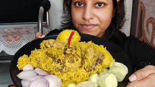 Eating Show - Chicken Biriyani With Salad | Chicken Biryani | Mukbang | Poulami Eating Show