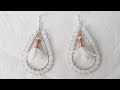 Aretes blanco fácil de hacer a mano #byhaidee