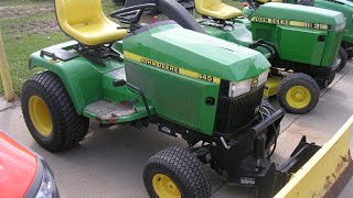 How to fix John deer tractor hesitate stalls dies when pto engaged 445 garden tractor fixed !