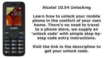 Unlock Alcatel 10.54 (1054A 1054G 1054X) - Network Key