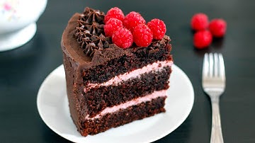 Red Wine Chocolate Raspberry Cake - Filling, Icing, Decorating | HappyFoods