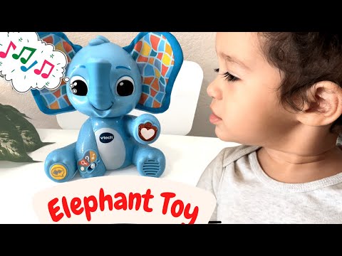 Baby Max play with a VTech Elephant Toy. #learningtoy