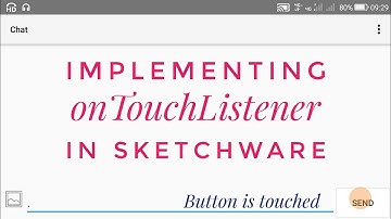How to set onTouchListener for a button in Sketchware