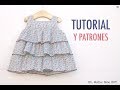 Aprender a coser: vestido de volantes para niñas (patrones gratis tallas hasta 7 años)