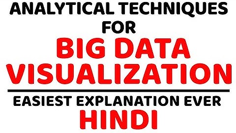Analytical Techniques Used For Big Data Visualization ll Data Analytics ll Explained in Hindi