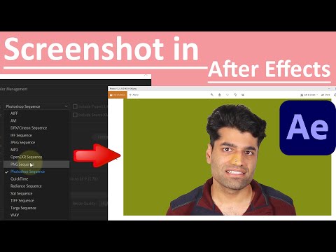 how to use screenshot in After Effects