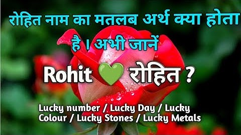 रोहित नाम का मतलब || Rohit Name Meaning In Hindi || Rohit Naam All In One Information
