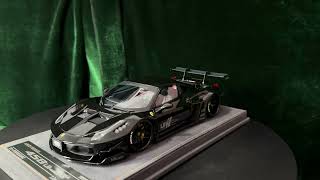 Ares Model 1/18 LB-SILHOUETTE WORKS 458 GT Gloss Black  AM24F007
