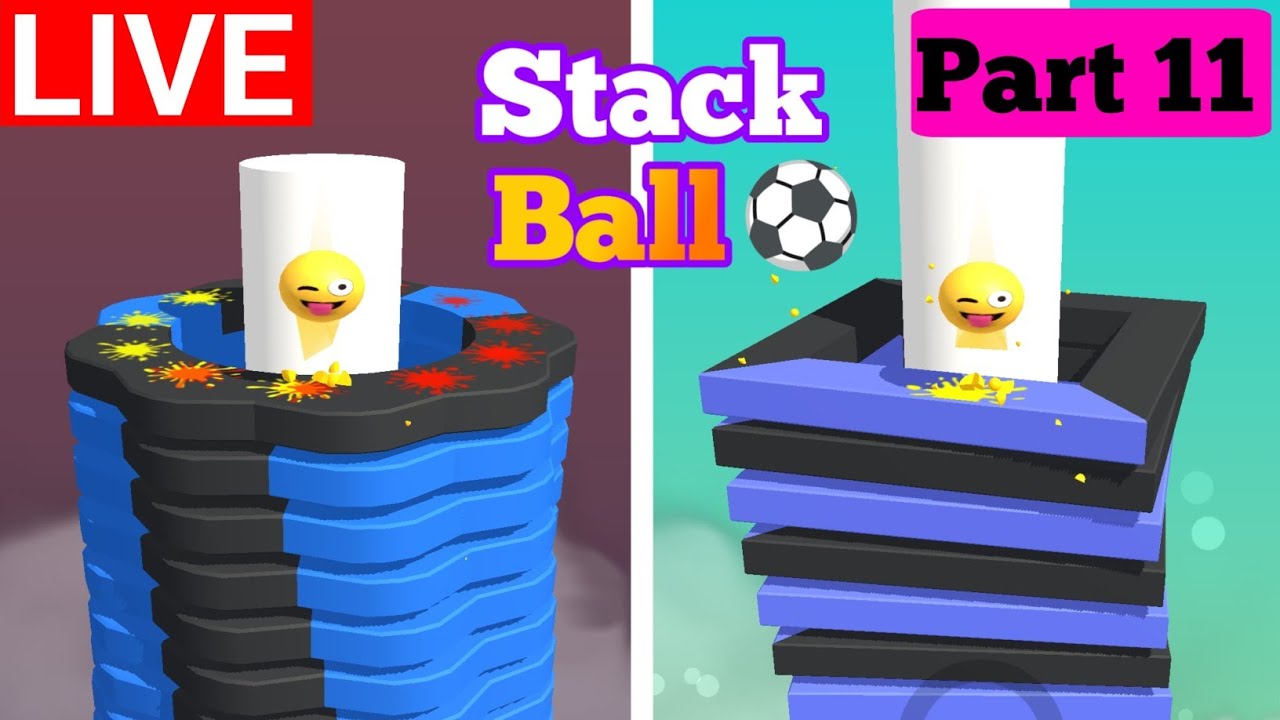 🔴 Stack Ball Live Gameplay 🎮⚽ | Part 11 - YouTube