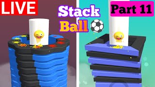 🔴 Stack Ball Live Gameplay 🎮⚽ | Part 11