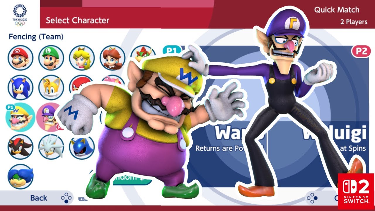 MARIO AND SONIC AT TOKYO 2020 | Gameplay (2 Players) | Wario X Waluigi