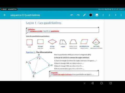 Vidéo: Quelle est la propriété de somme des angles d'un quadrilatère ?