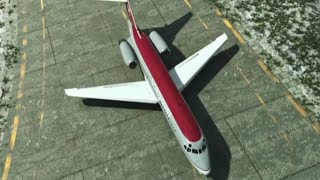 Northwest Airlines DC-9 test taxi - Animation