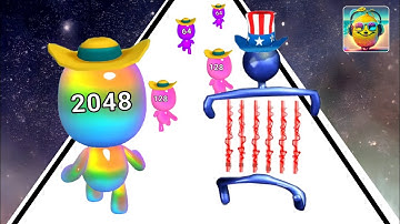 New Satisfying Asmr Gameplay - Man Runner - Laser Man - Onpipe - Run & Gun - Mob control - Number Ma