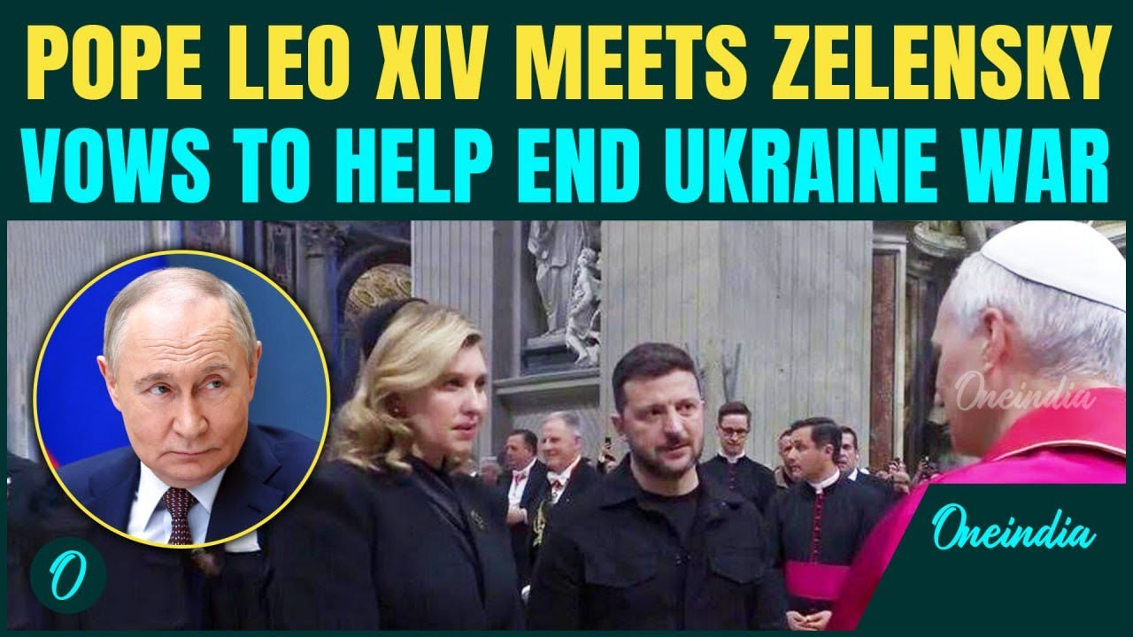 Pope Leo XIV Meets Zelensky at Inauguration Mass | 1st American Pope ...