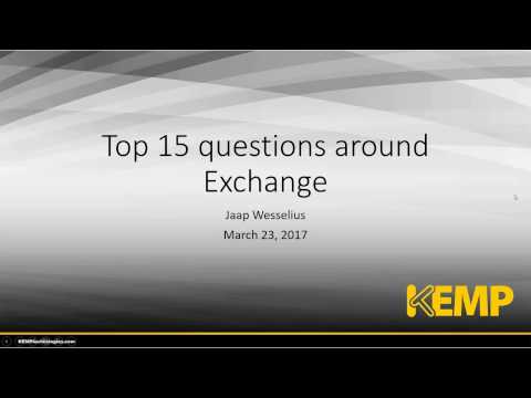 The Top 15 Senior Admin Exchange Questions Answered by Jaap Wesselius
