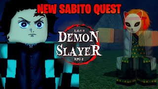 NEW SABITO QUEST LOCATION + FULL CINEMATIC // CODES | Demon Slayer RPG 2