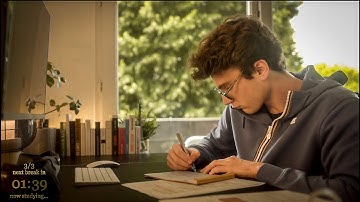 6-HOUR | Study With Me | No music, Deep work, Two breaks