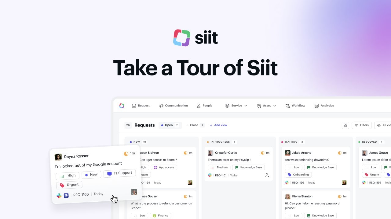 [Legacy] Siit Modern ITSM: 3 Minute Product Tour