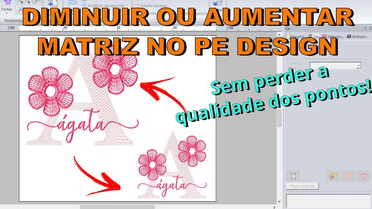 Mudar tamanho de matriz no PE Design?