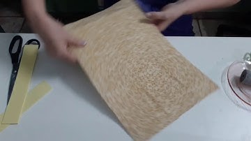 Caderno decorado com tecido e apliques em EVA