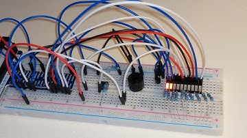 Raspberry Pi GPIO:  Buzzing LED bar with push button