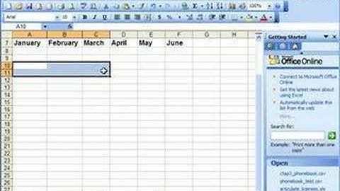 GuidesandTutorials: Selecting Cells in Excel 2003