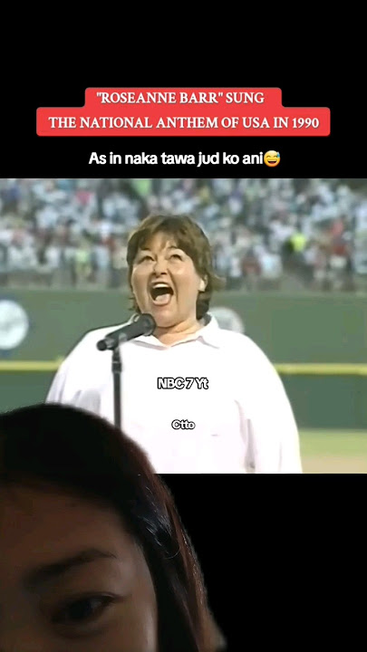 Roseanne Barr sung USA National Anthem in 1990 #roseannebarr #starspangledbanner #nationalanthem