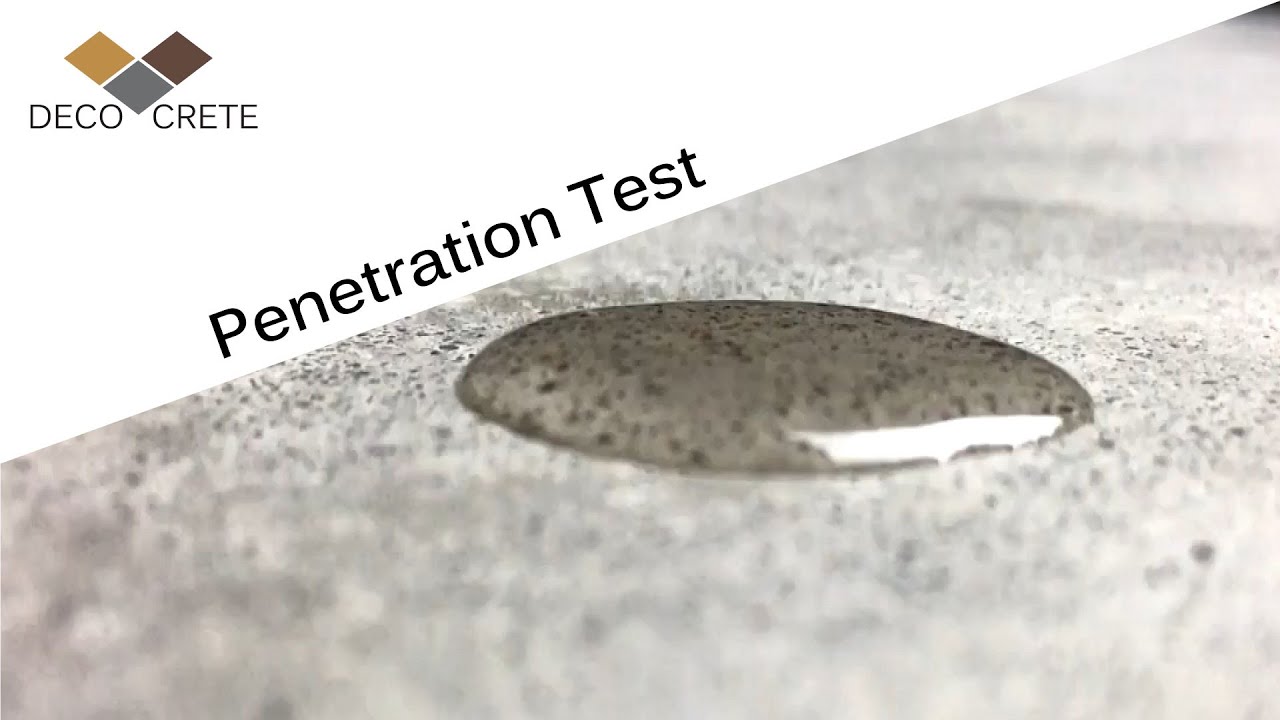 DECO CRETE : Penetration Test between Sodium Silicate & DECOsil