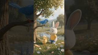 Bunny Saves a Baby Bird 🐰🐥 | Heartwarming Kids Story    #shorts #kids #viral #fyp #cartoon