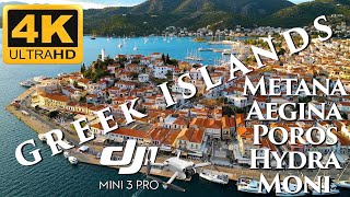 Greek islands - Metana, Aegina, Poros, Hydra, Moni - aerial view - DJI MINI 3 PRO