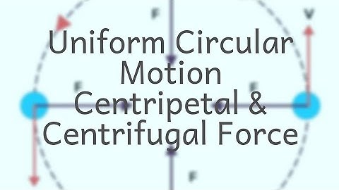 Uniform Circular Motion | Centripetal Force | Centrifugal Force | ICSE Class 10