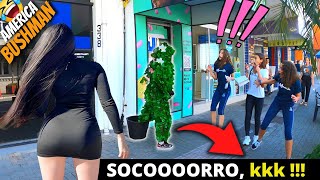 AS REAÇÕES MAIS ENGRAÇADAS JÁ FILMADAS😂 PEGADINHA DO BUSHMAN👻 TENTE NÃO RIR! BUSHMAN PRANKS! BROMAS!