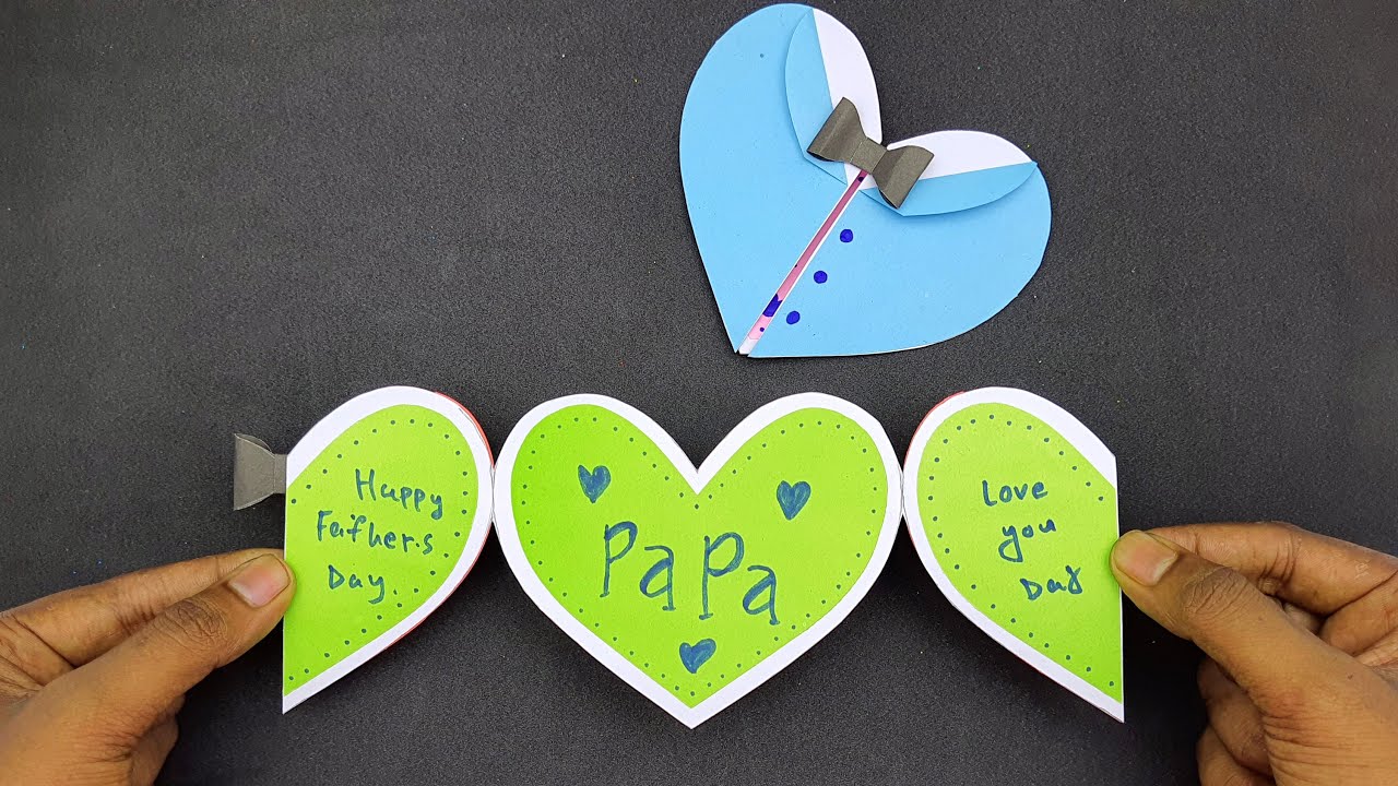 How To Make Paper Greetings Card For Father's Day | Fathers Day Crafts ...